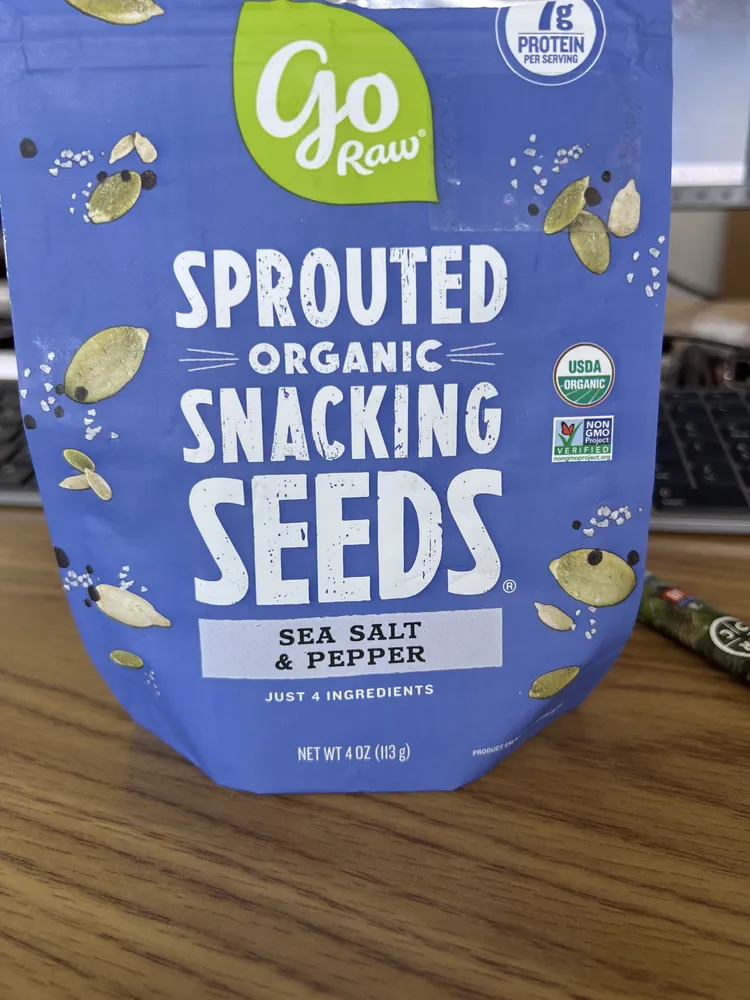 Sprouted Organic Snacking Seeds - Sea Salt & Pepper