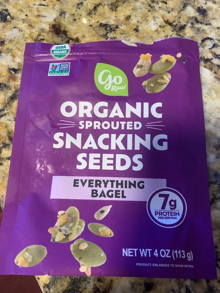 Organic Sprouted Snacking Seeds Everything Bagel