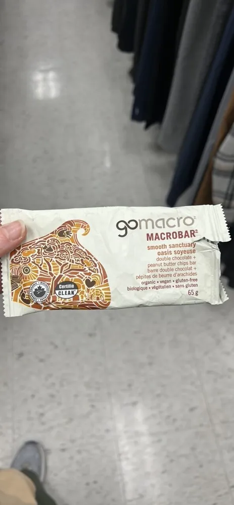 MACROBAR smooth sanctuary oasis soyeuse double chocolate + peanut butter chips bar