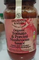 Organic tomato et porcini mishroom sauce