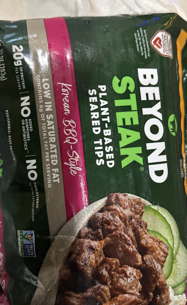 BEYOND STEAK PLANT-BASED SEARED TIPS Korean BBQ-Style