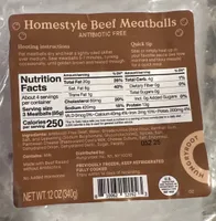 Homestyle Beef Meatballs