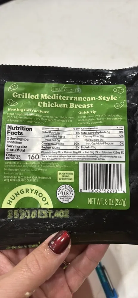 Grilled Mediterranean-Style Chicken Breast