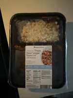 Hearty Three Bean Vegan Stew With White Rice