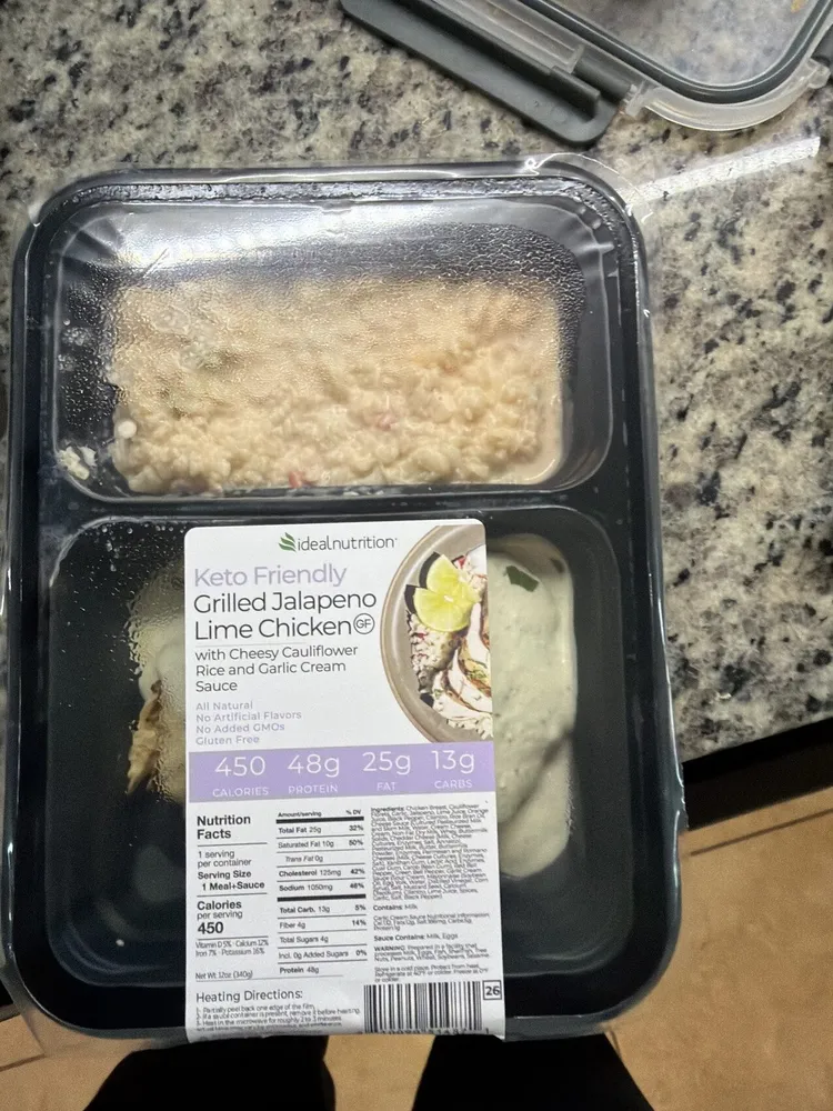 Grilled Jalapeno Lime Chicken with Cheesy Cauliflower Rice and Garlic Cream Sauce