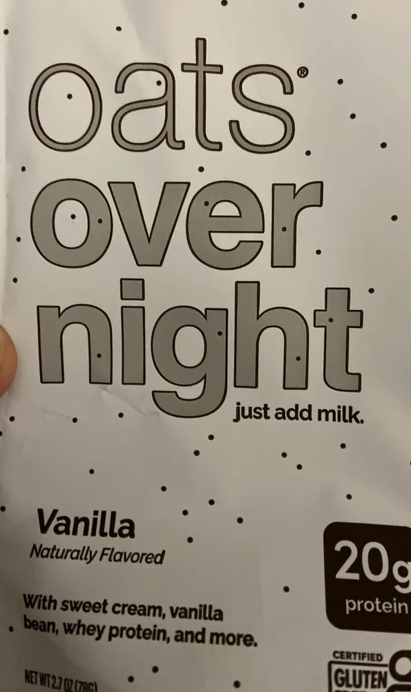 Vanilla oats overnight