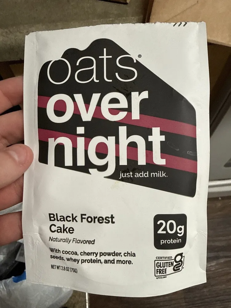 Oats Overnight Black Forest Cake
