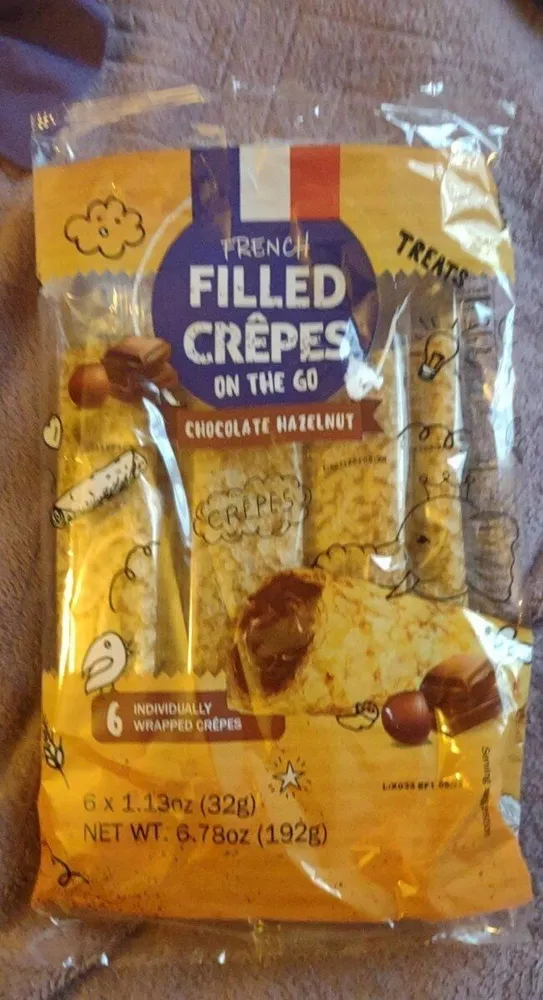 Filled crepes chocolate hazelnut