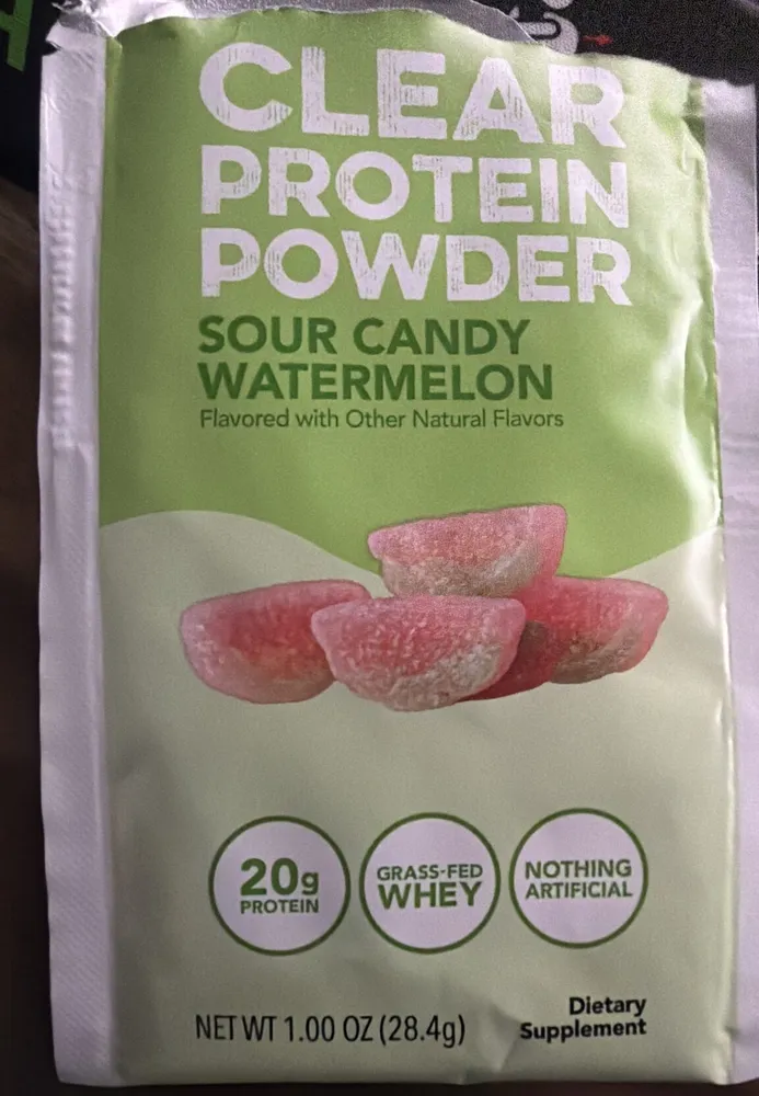 CLEAR PROTEIN POWDER SOUR CANDY WATERMELON