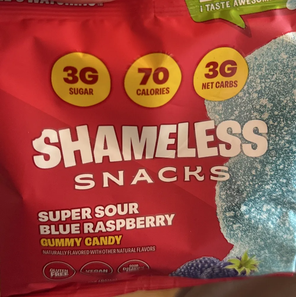 Super Sour Blue Raspberry Gummy Candy