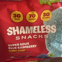 Super Sour Blue Raspberry Gummy Candy