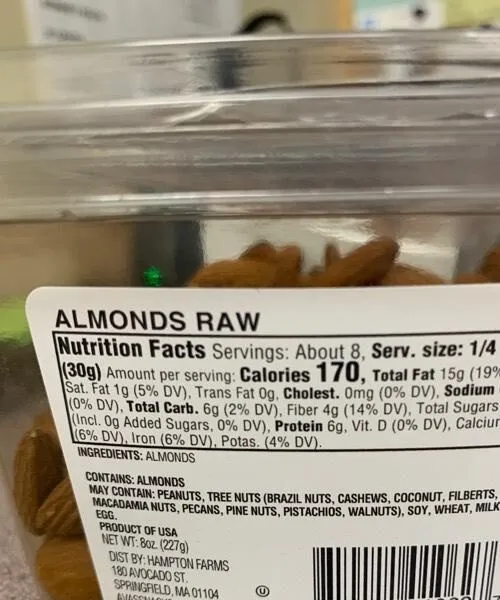 Raw almonds