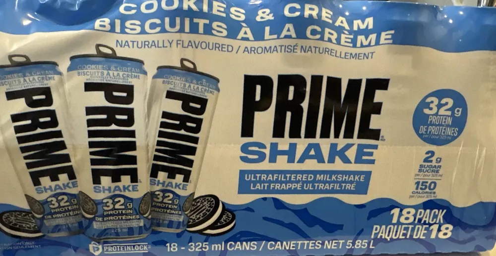 Prime Cookies And Creme Protein Shake