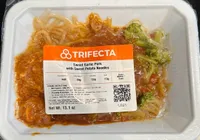 Sweet garlic pork with sweet potato noodles