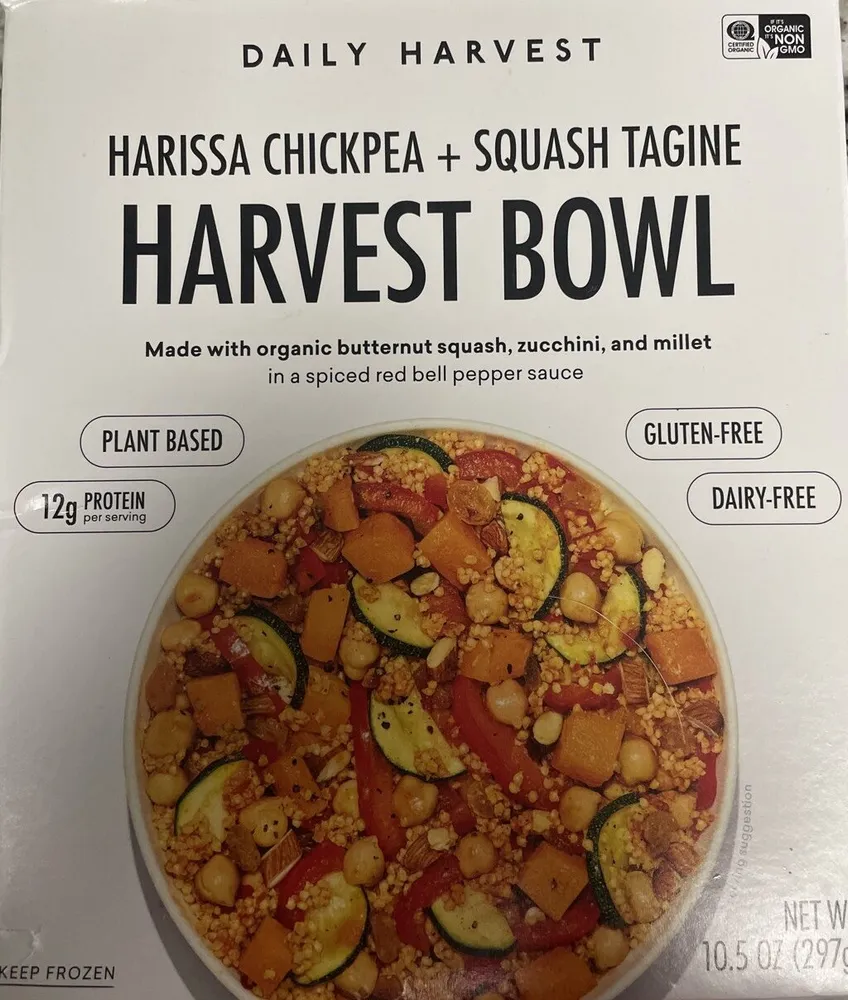 HARISSA CHICKPEA + SQUASH TAGINE HARVEST BOWL