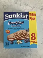 Sun Kiss, Breakfast Sandwich, Blueberry With Vanilla Cream