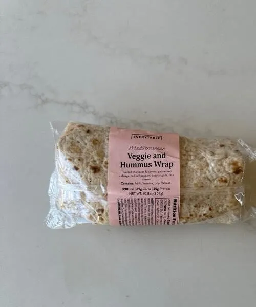 Mediterranean Veggie Hummus Wrap