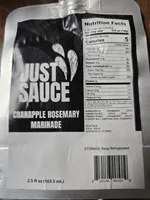 Just Sauce Cranapple Rosemary Marinade