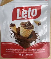Mini Cornet Wafers Filled With Milk Chocolate