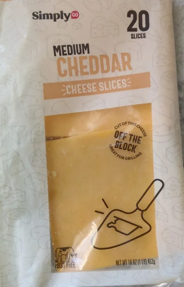 Simply medium cheddar cheese