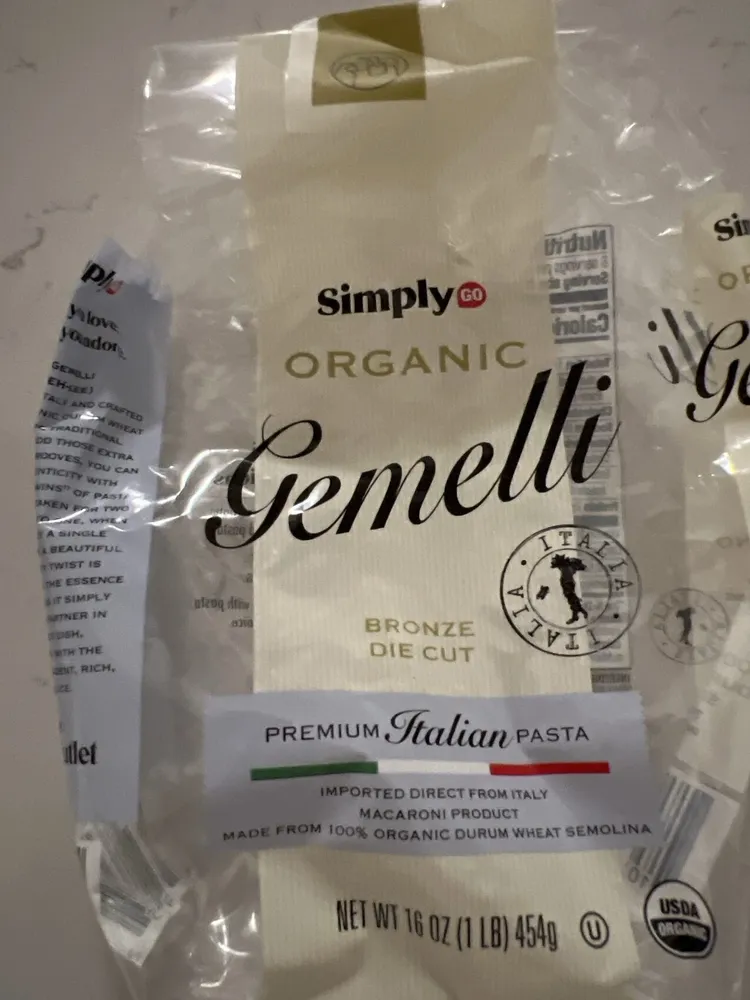 Organic Gemelli Pasta