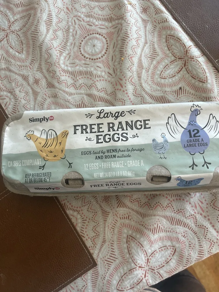 Large Free Range Eggs Laid By Hens