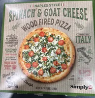 Spinach and Goat Cheese Wood Fired Pizza