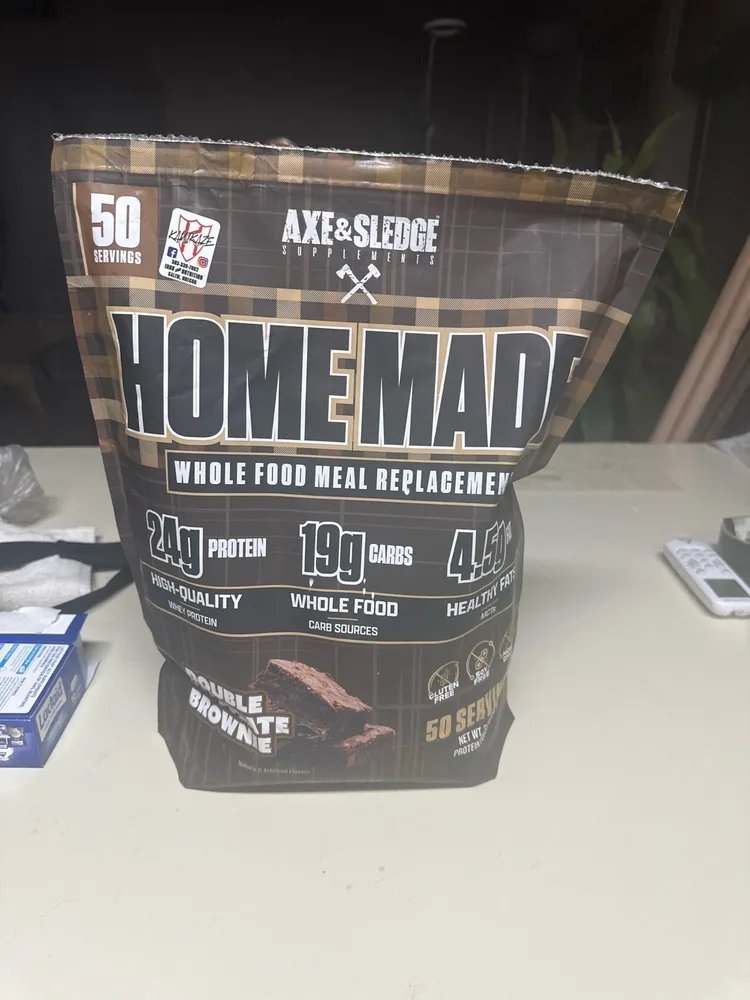 HOME MADE WHOLE FOOD MEAL REPLACEMENT DOUBLE CHOCOLATE BROWNIE