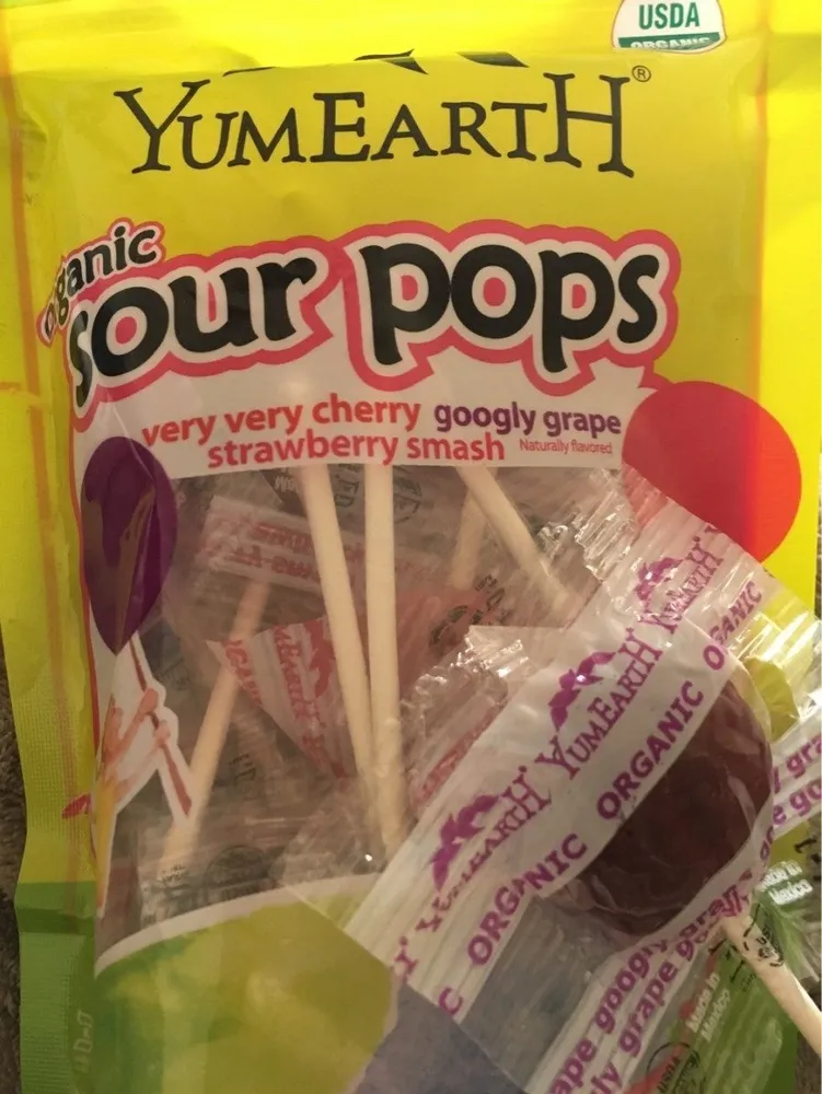 Organic Sour Pops - Cherry, Grape, Strawberry