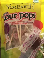 Organic Sour Pops - Cherry, Grape, Strawberry