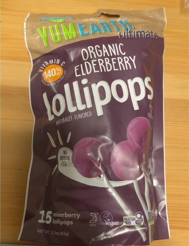 Organic Elderberry Lollipops