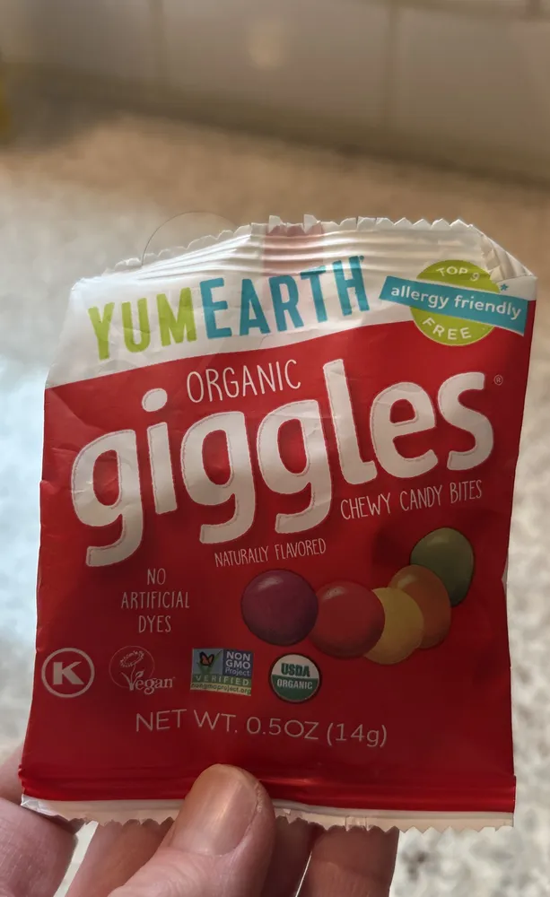 Organic giggles chewy candy bites