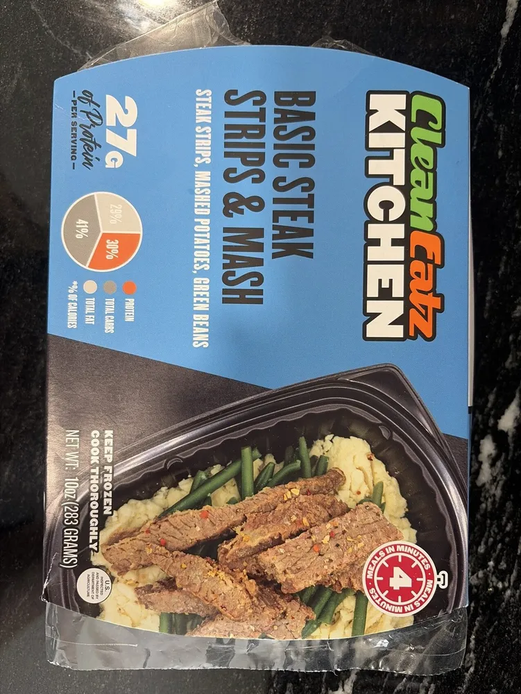 Basic steak strip and mash