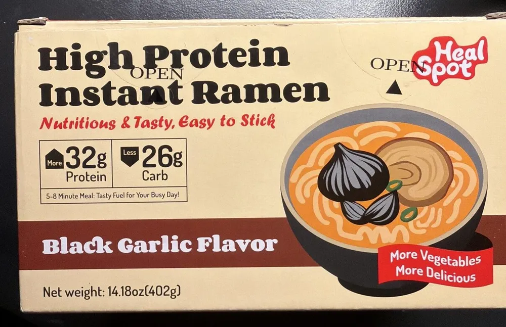 High Protein Instant Ramen-Black Garlic Flavor