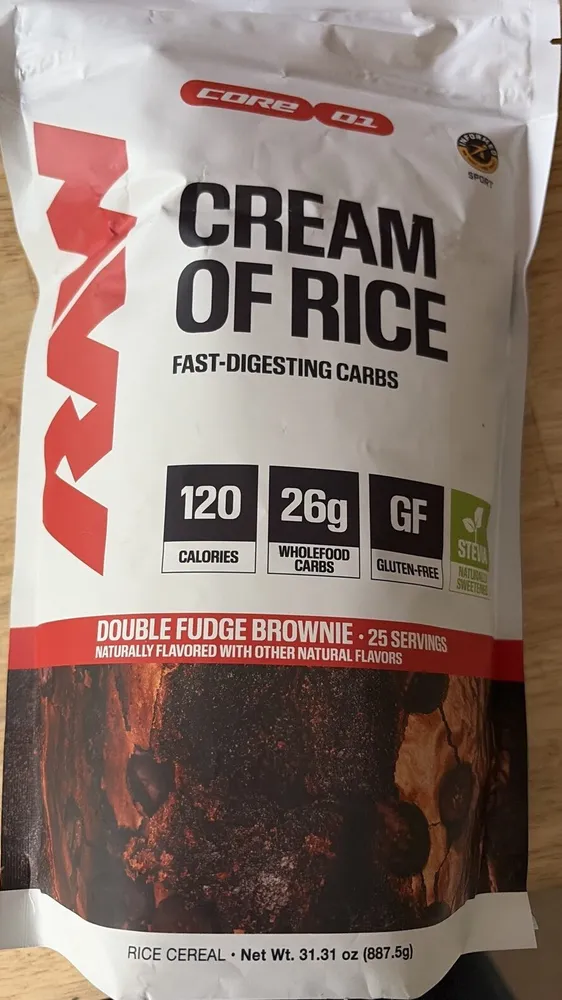 RAW Cream Of Rice Double Fudge Brownie