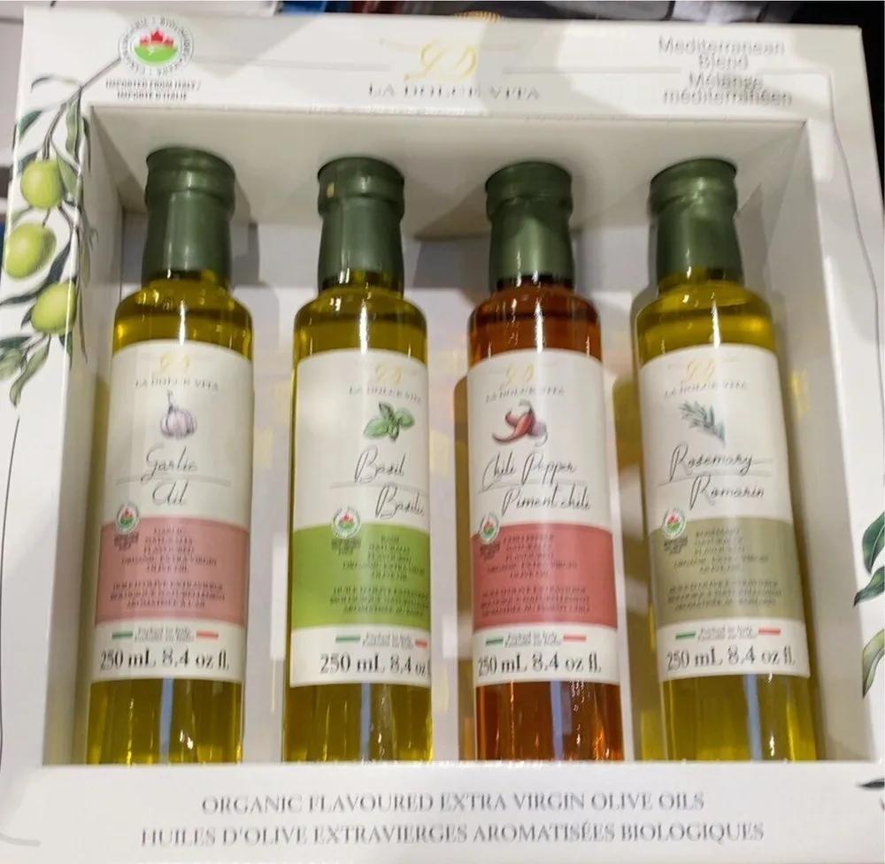 Organic flavoured olive oils
