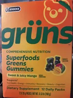 Superfoods Greens Gummies - Sweet & Juicy Mango