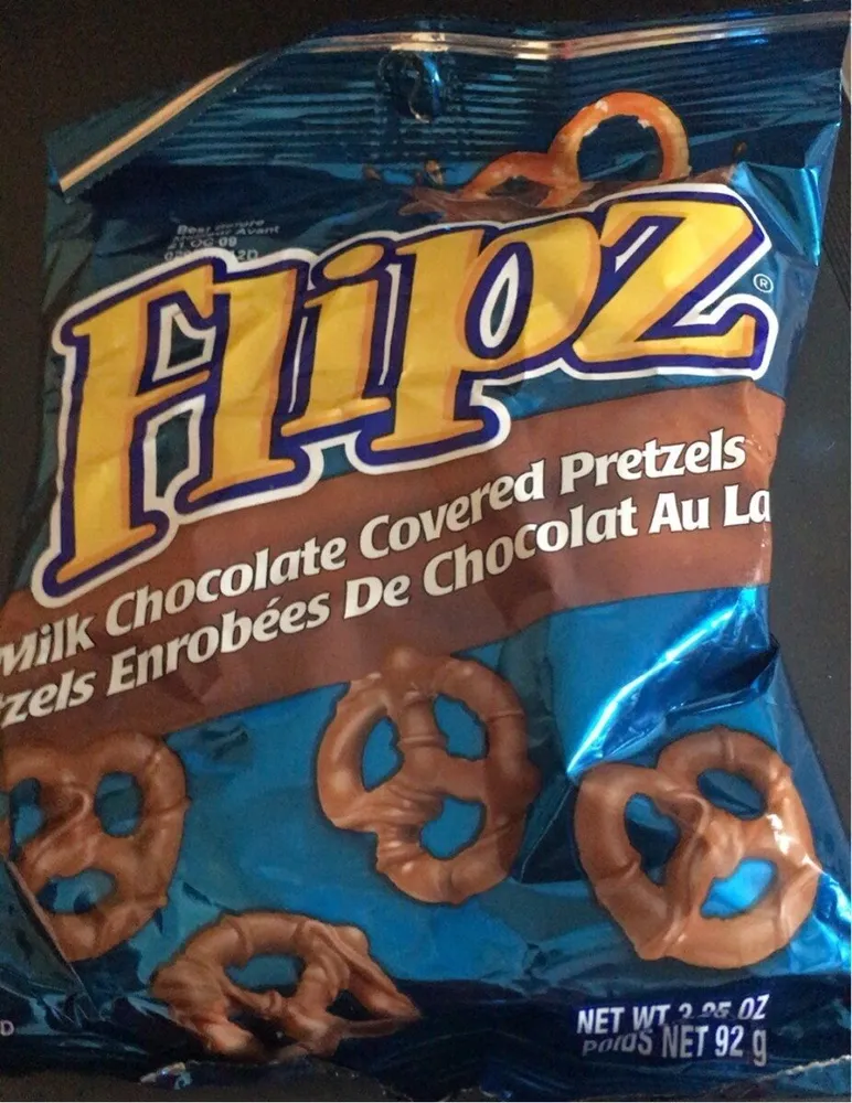 Bretzels enrobés de chocolat au lait