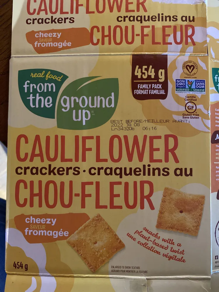 Craquelins au chou-fleur- saveur fromagée