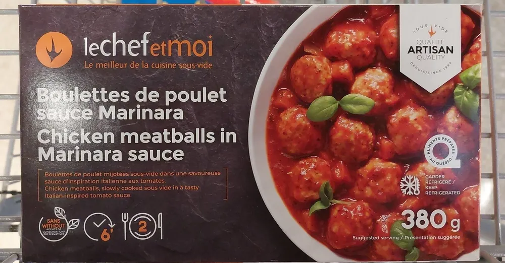 Boulettes de poulet sauce marinara