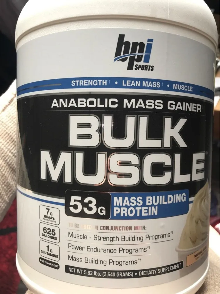 Bulk Muscle, Whipped Vanilla - 2640 Grams