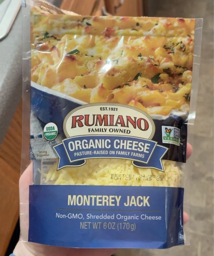 Monterey Jack Shredded Organic Cheese