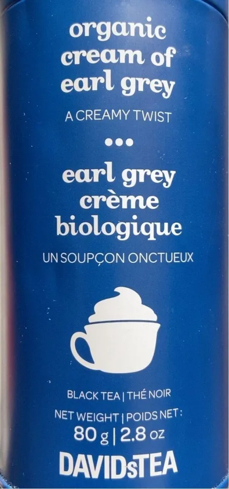 Earl grey crème biologique