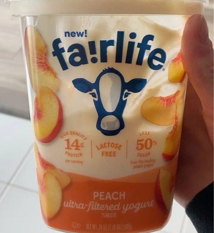 Peach ultra-filterd yogurt