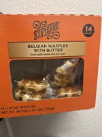 Belgian waffles with butter