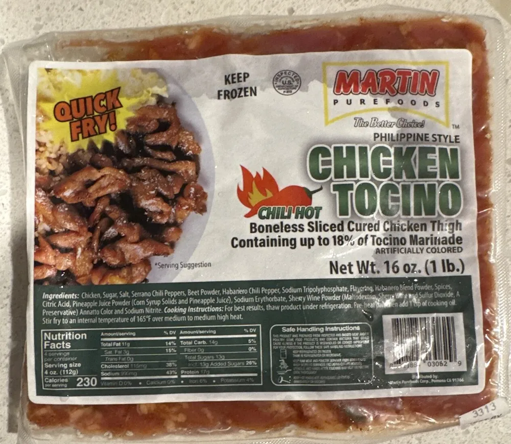Chicken Tocino Chili Hot