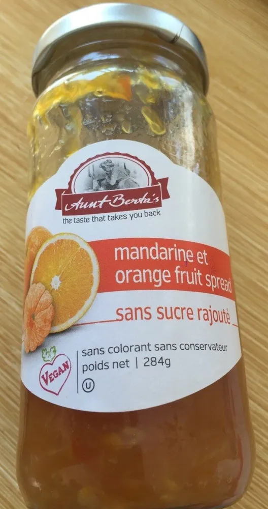 Mandarine et orange fruit spread
