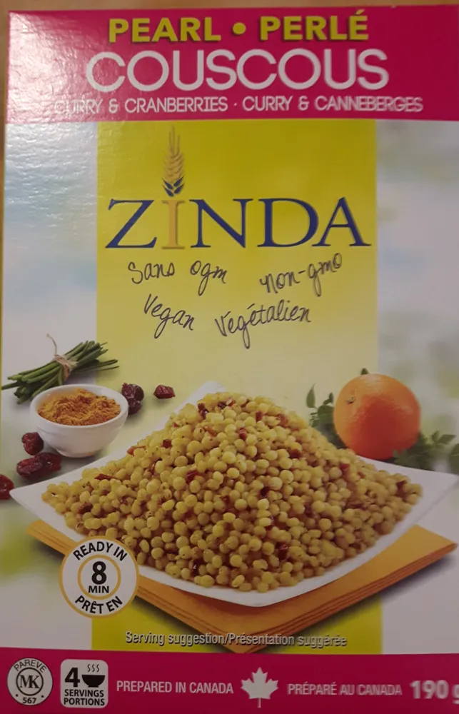 couscous perlé curry et caneberge