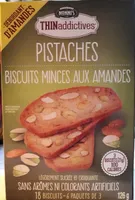 Pistaches biscuits minces aux amandes