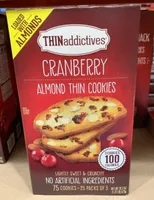 Cranberry almond thin cookies